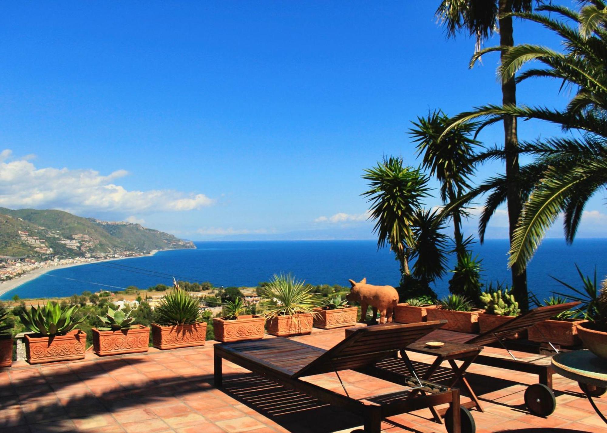 Villa Lou Taormina Private Villa With Panoramic Sea View Pool Kültér fotó