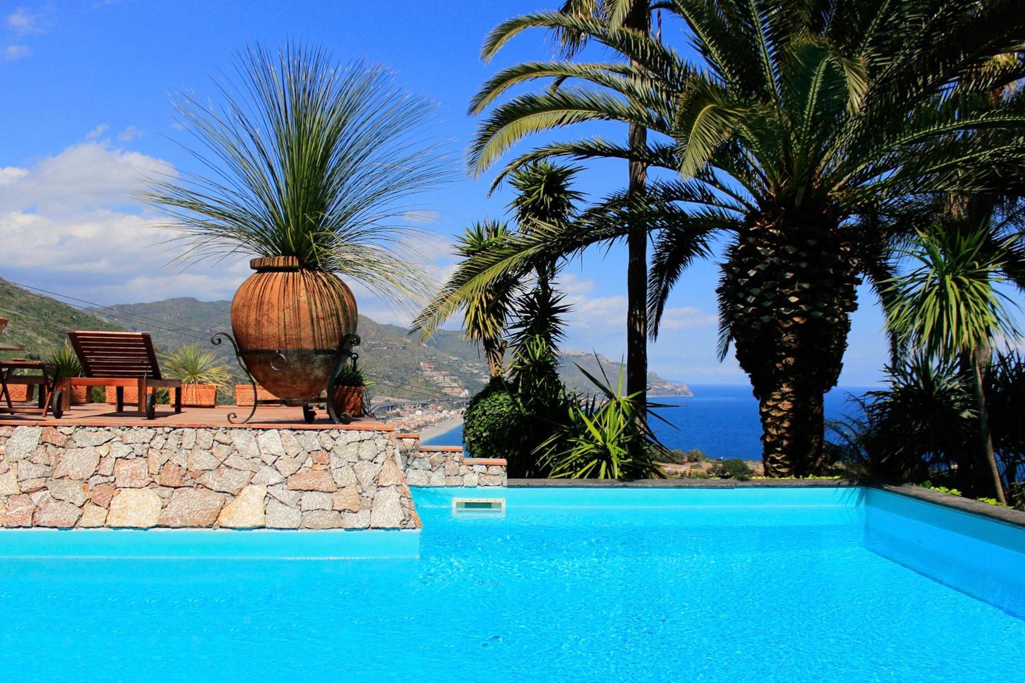 Villa Lou Taormina Private Villa With Panoramic Sea View Pool Kültér fotó