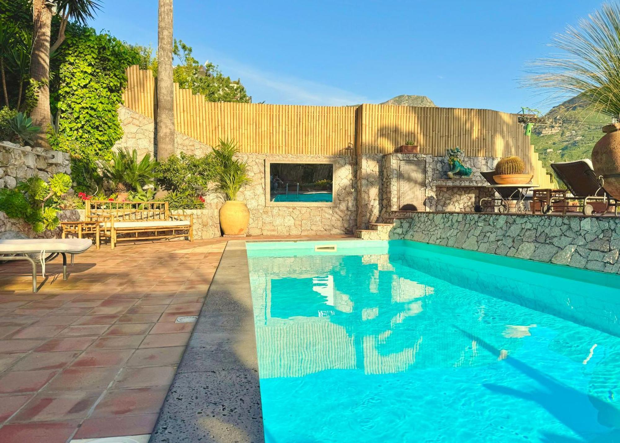 Villa Lou Taormina Private Villa With Panoramic Sea View Pool Kültér fotó