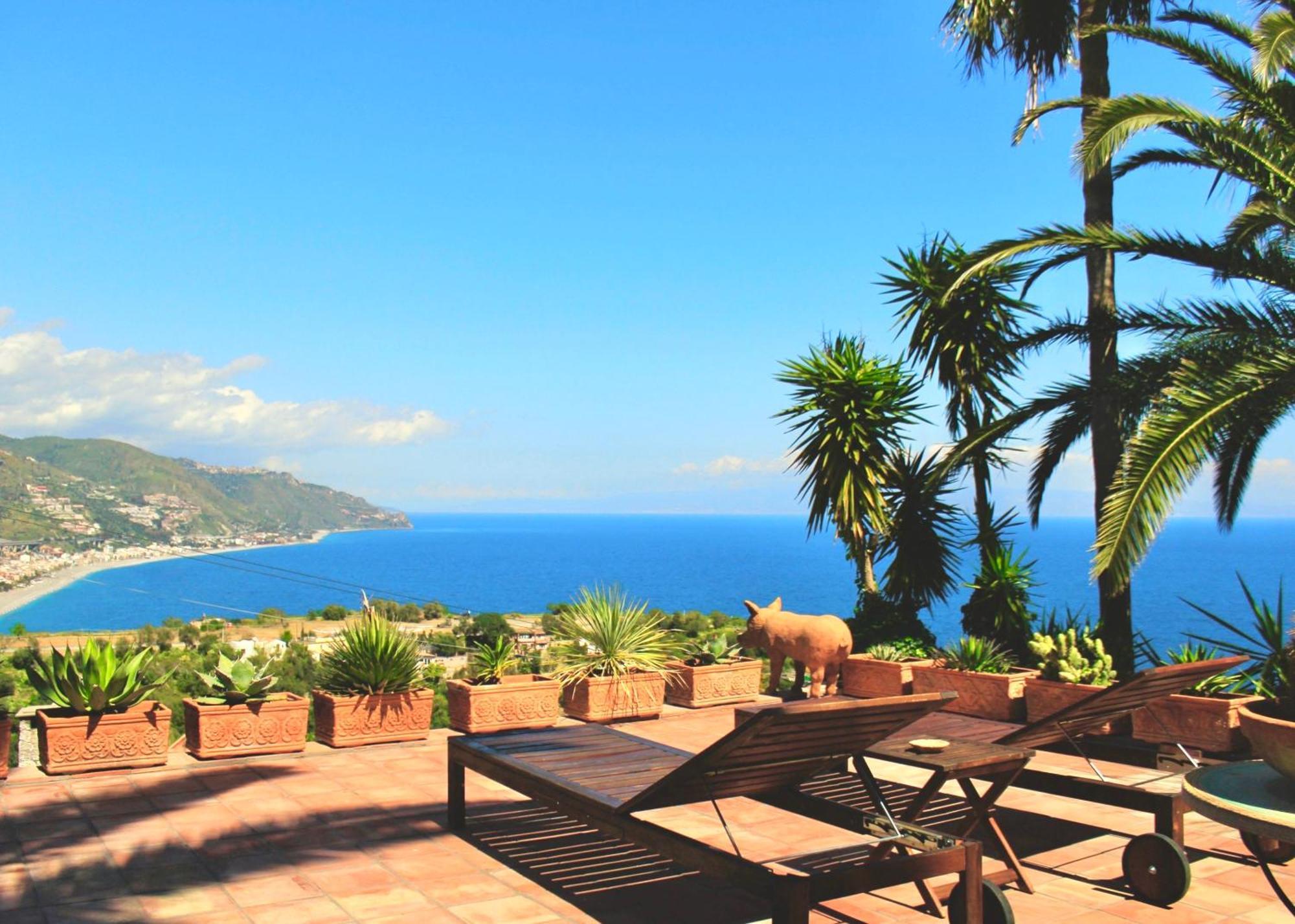 Villa Lou Taormina Private Villa With Panoramic Sea View Pool Kültér fotó