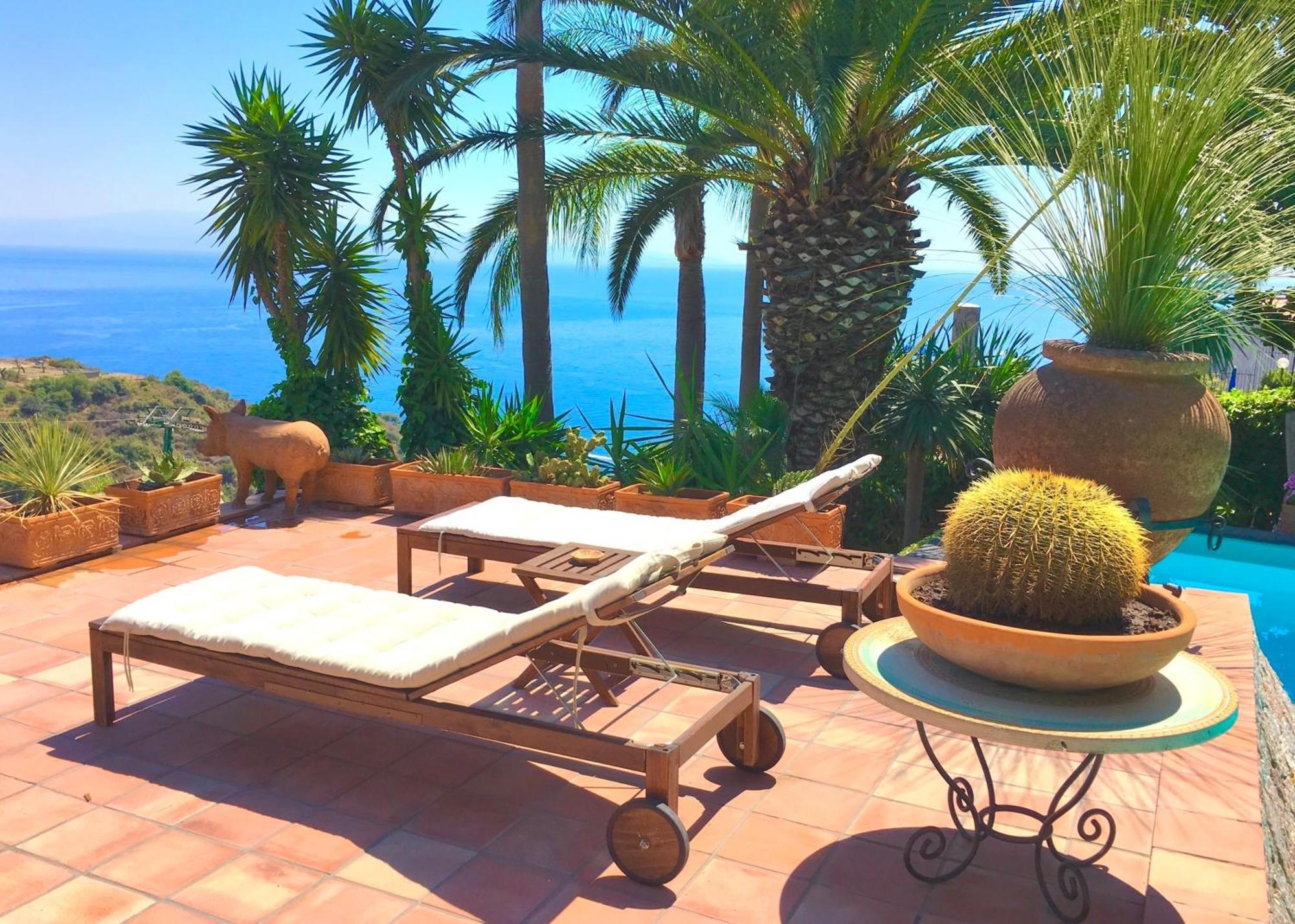 Villa Lou Taormina Private Villa With Panoramic Sea View Pool Kültér fotó
