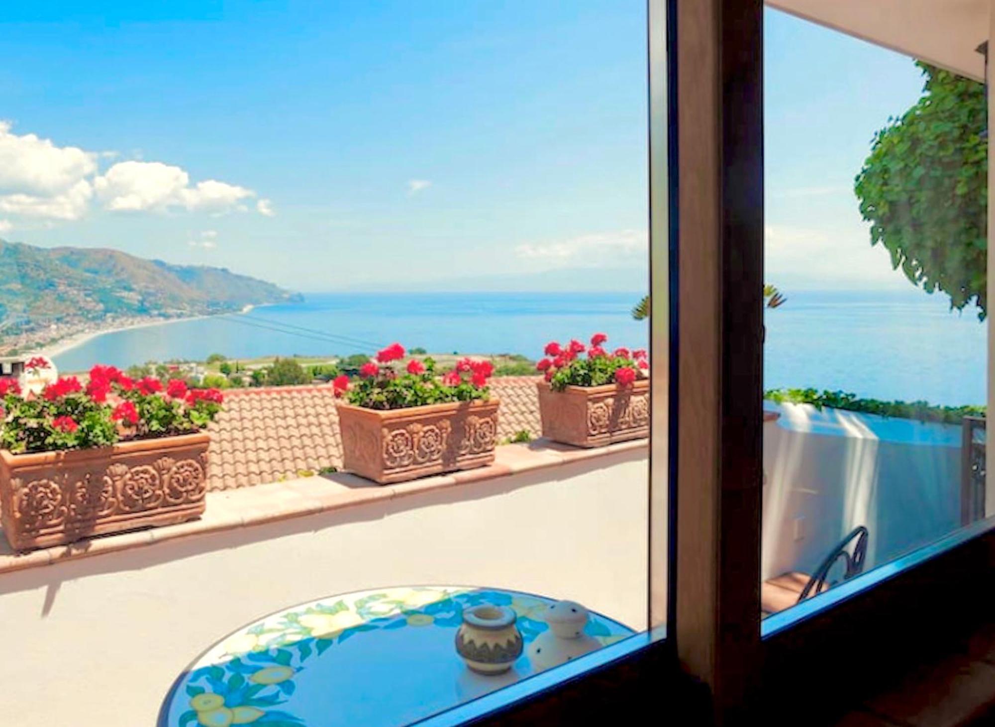 Villa Lou Taormina Private Villa With Panoramic Sea View Pool Kültér fotó