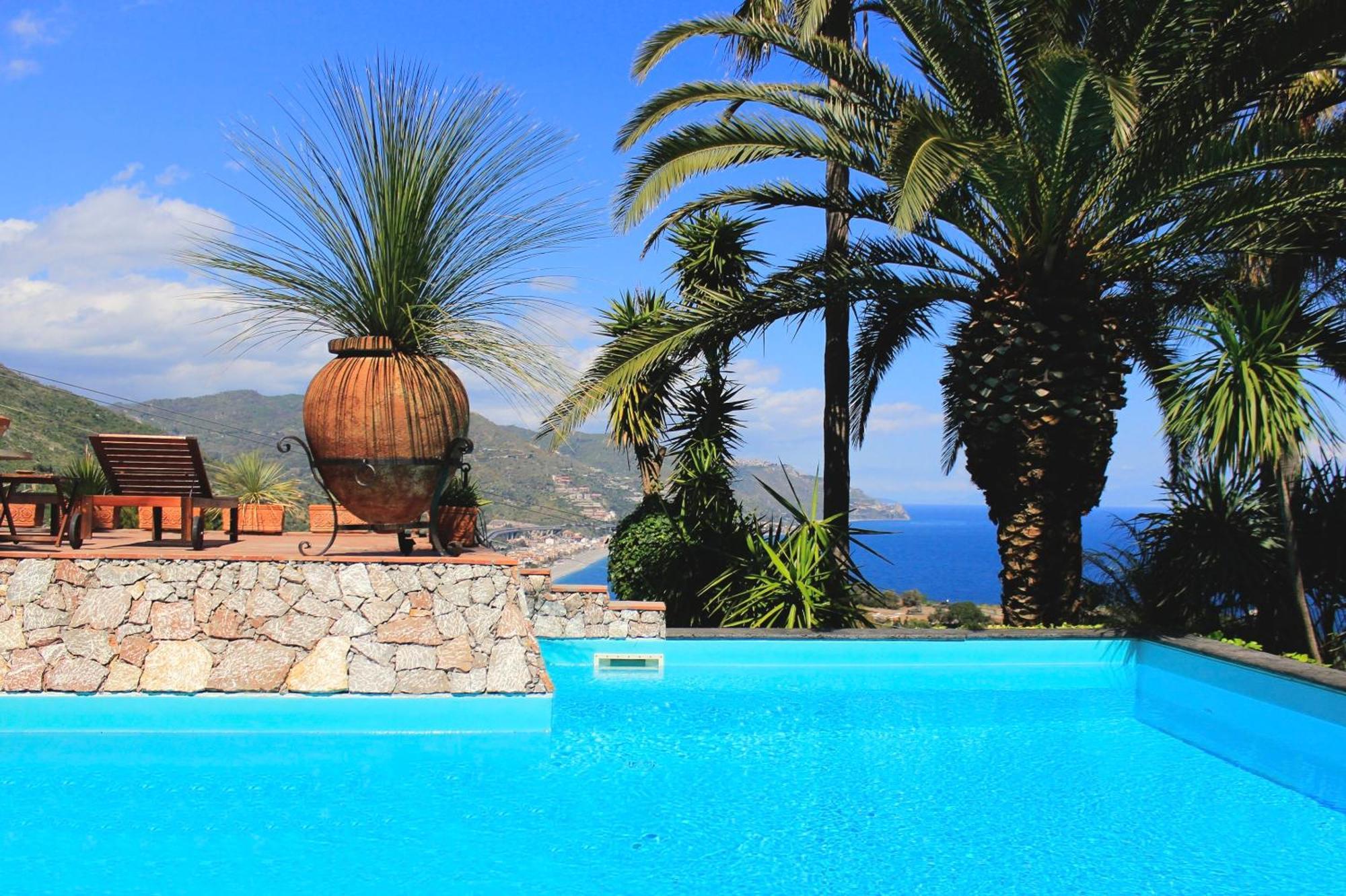 Villa Lou Taormina Private Villa With Panoramic Sea View Pool Kültér fotó